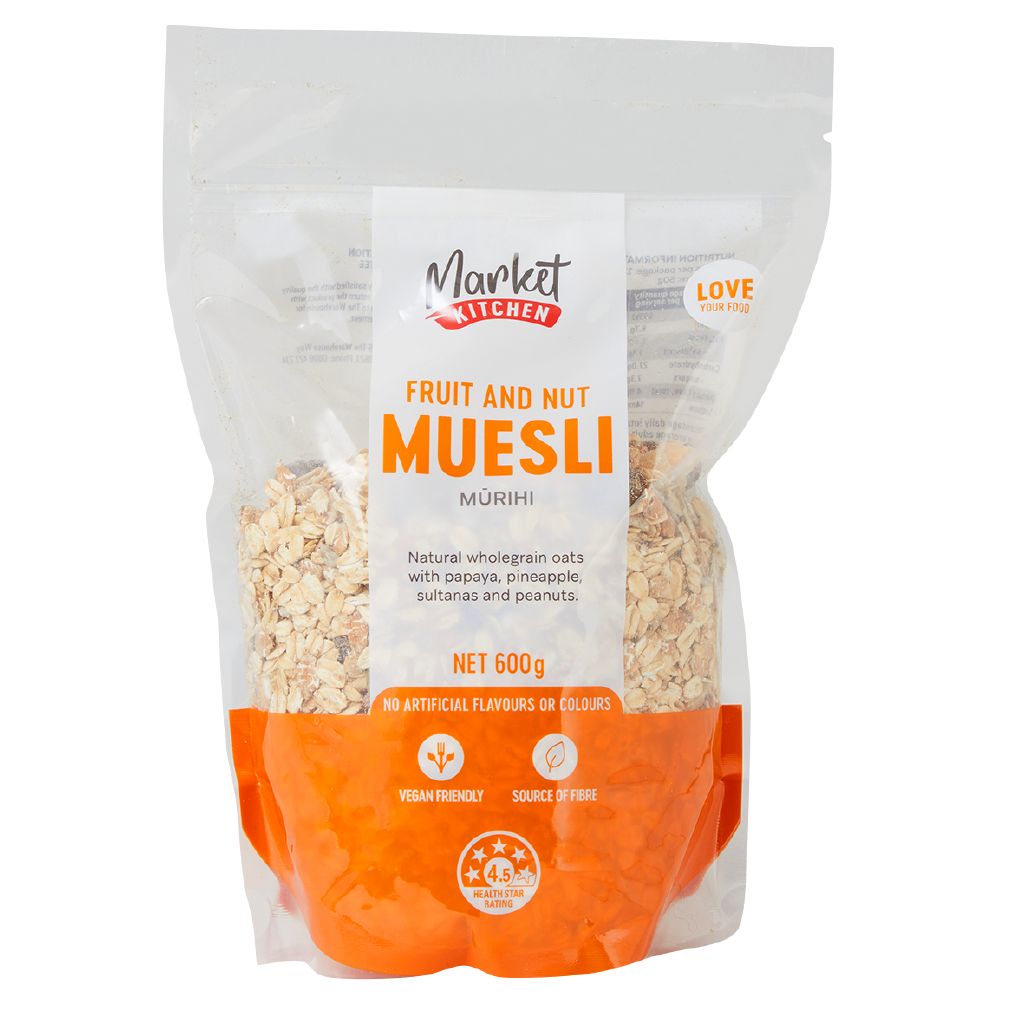 Market Kitchen Fruit and Nut Muesli 600g The Warehouse