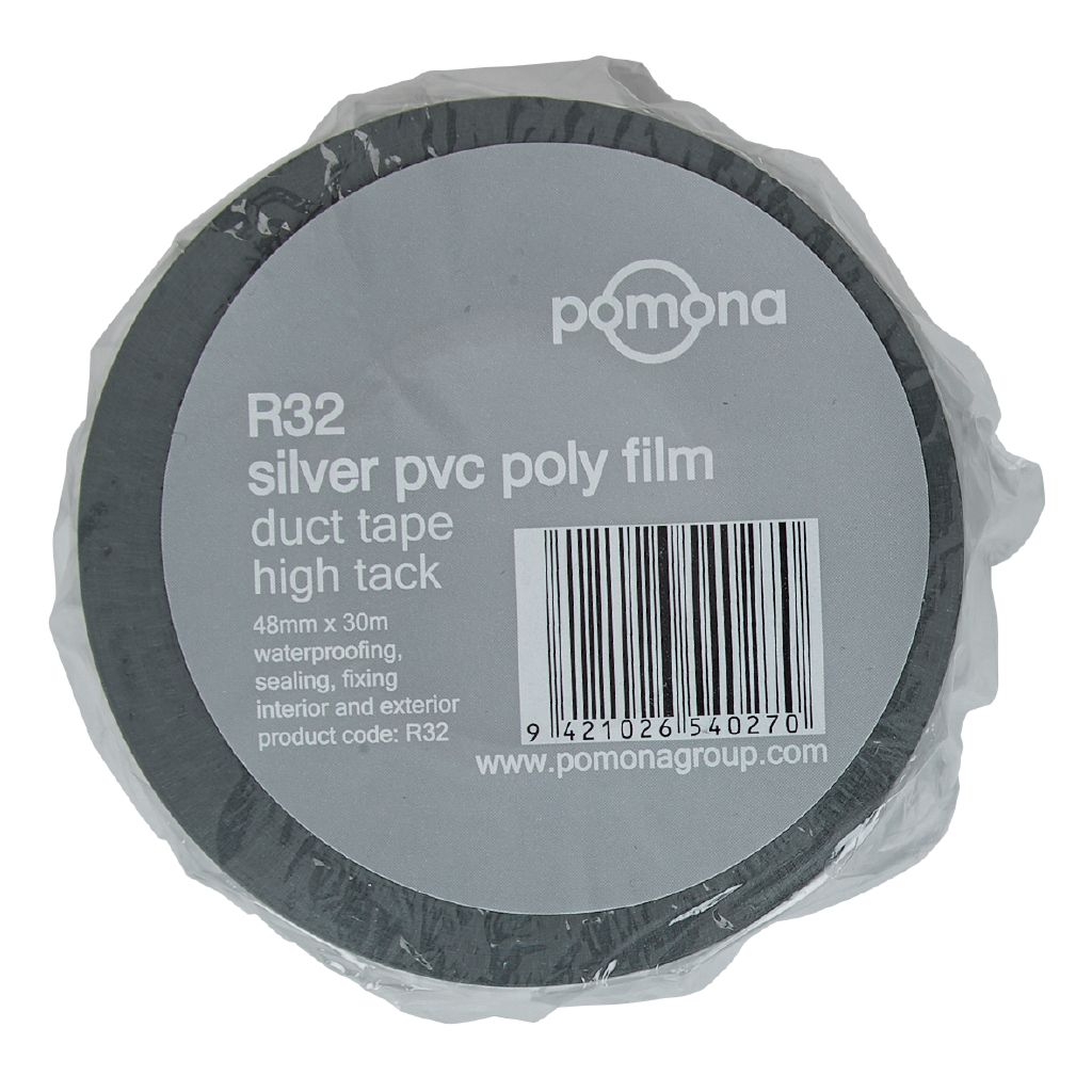 Pomona PVC Duct Tape 48mm x 30m Silver The Warehouse