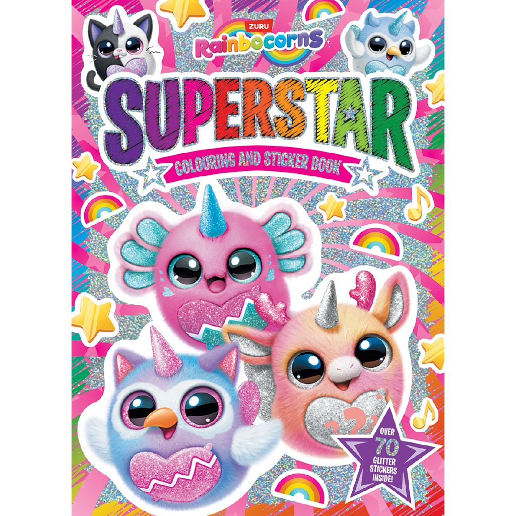 Rainbocorns: Superstar Colouring And Sticker Book | The Warehouse