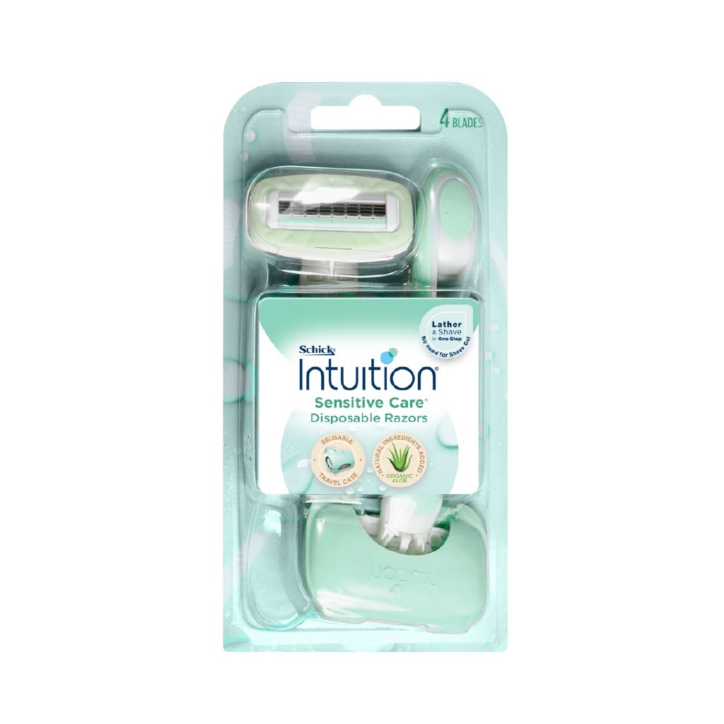 Shick Ribbon Razor Intuition Schick Intuition Sensitive Care Disposable Razors 2 Pack | The Warehouse