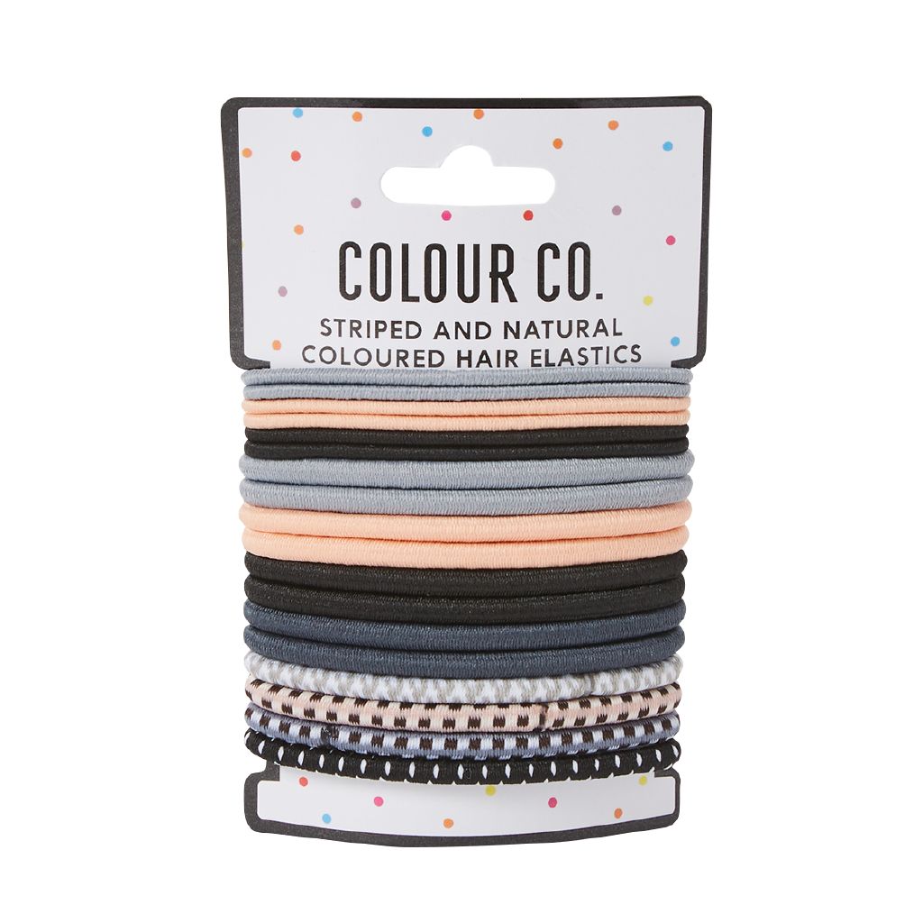 Colour Co. Hair Neutral Elastics 18 Pack The Warehouse