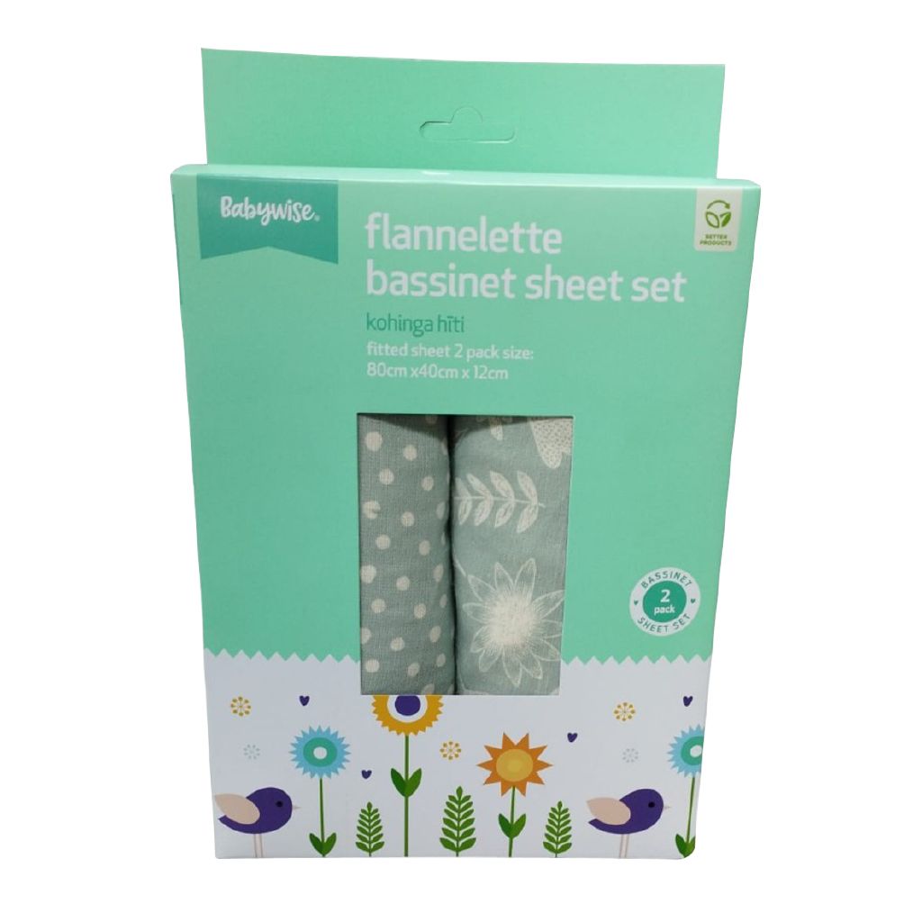 Babywise Flannelette Sheet Set 2 Pack The Warehouse