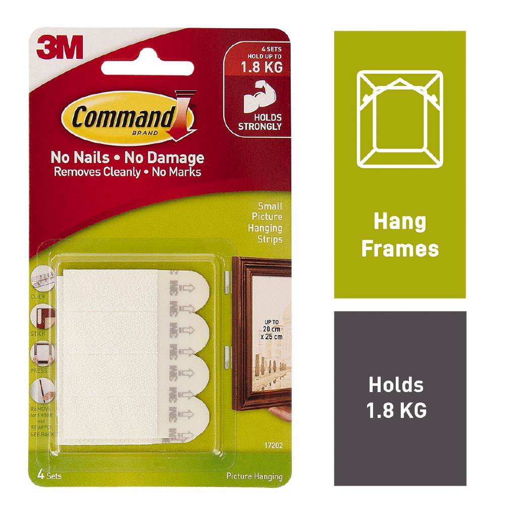 Command Picture Hanging Strips Small White The Warehouse