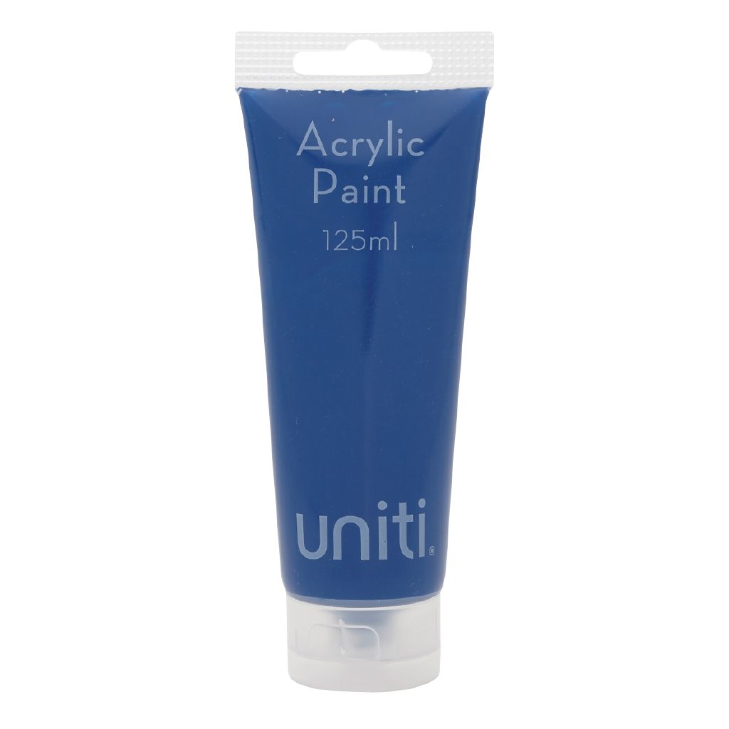 Uniti Acrylic Paint Tube Blue 125ml Blue Mid The Warehouse
