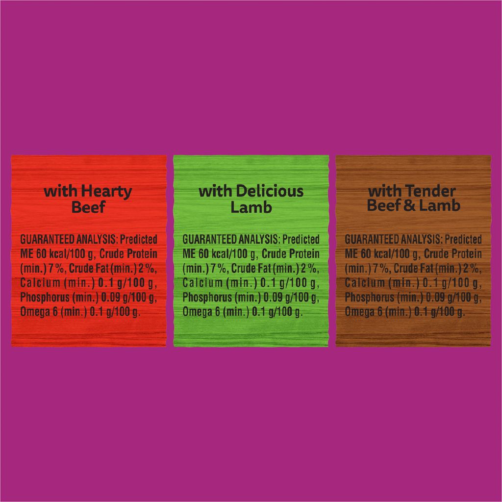 Whiskas So Meaty Chunky Beef Lamb Tender in Gravy 15 Pack 85g The