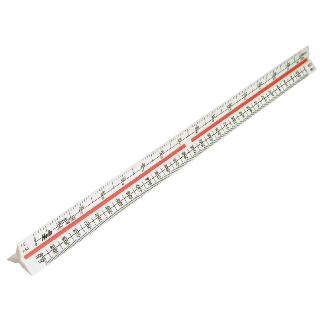 Helix Ruler Triangular Scale White White The Warehouse