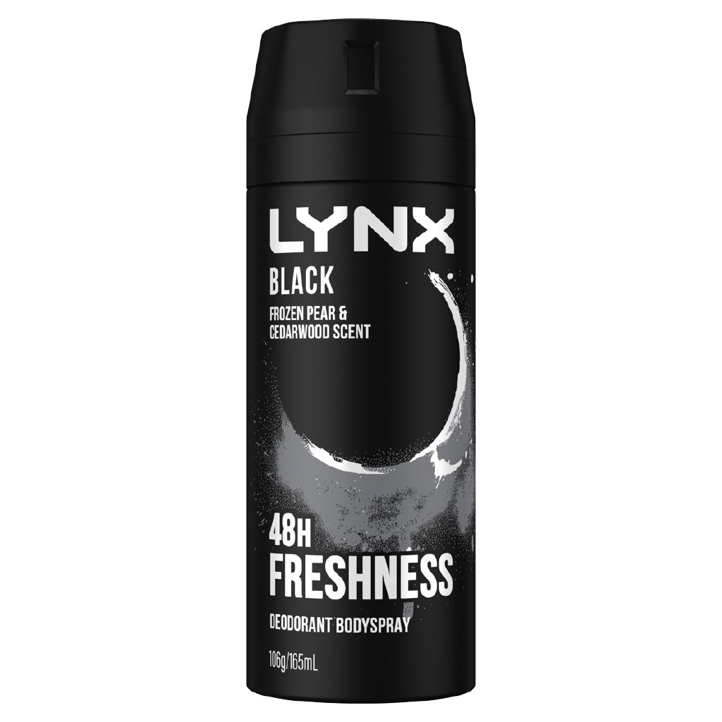 Lynx Body Spray 165ml Black The Warehouse