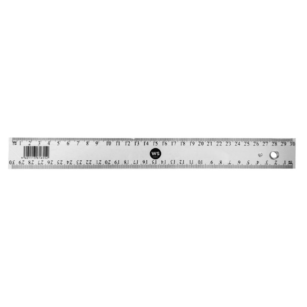 Dw Ruler WS Plastic Ruler 30cm Clear Clear | The Warehouse
