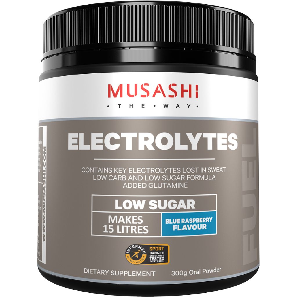 Musashi Electrolytes Blue Raspberry 300g The Warehouse