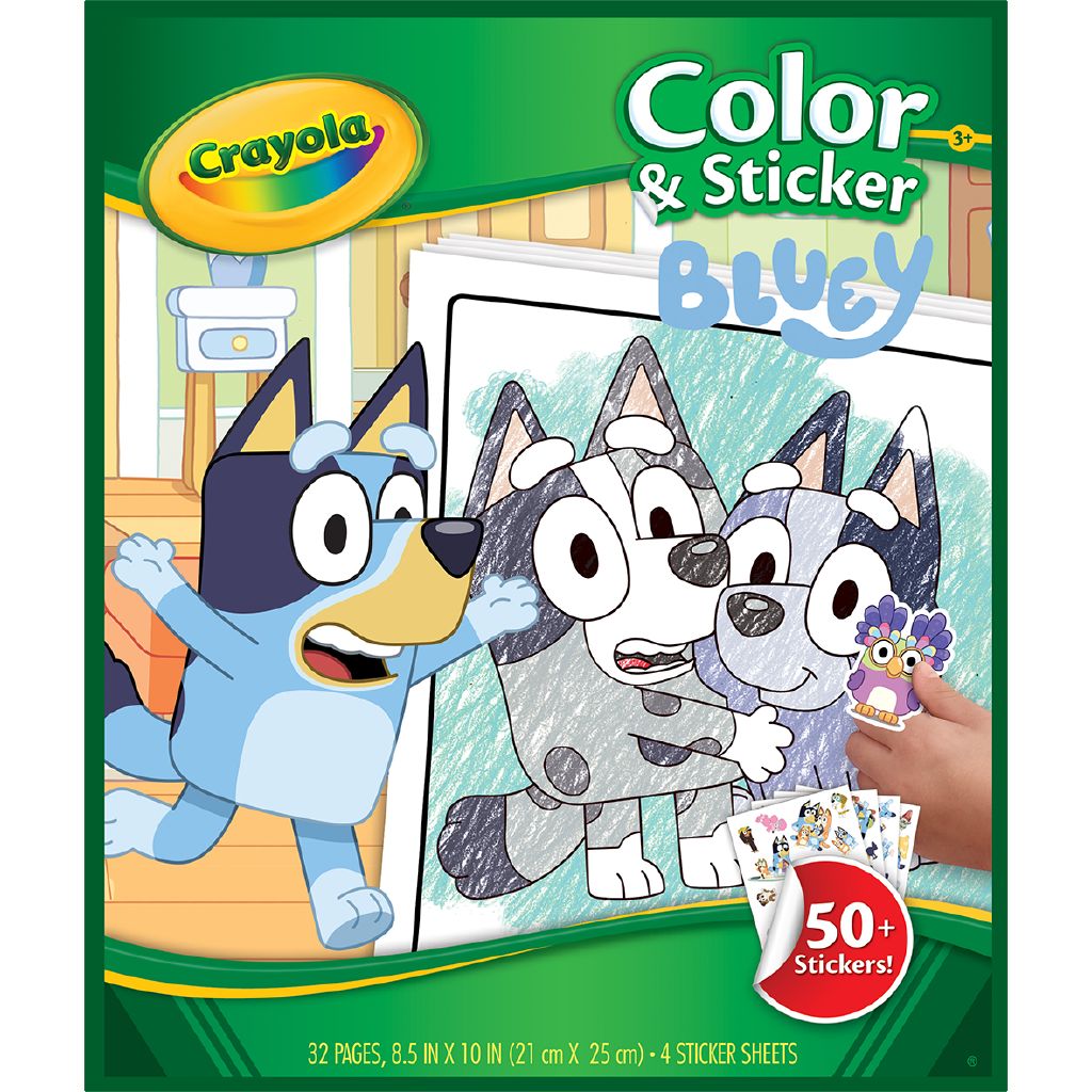 Crayola Color & Sticker Book Bluey The Warehouse