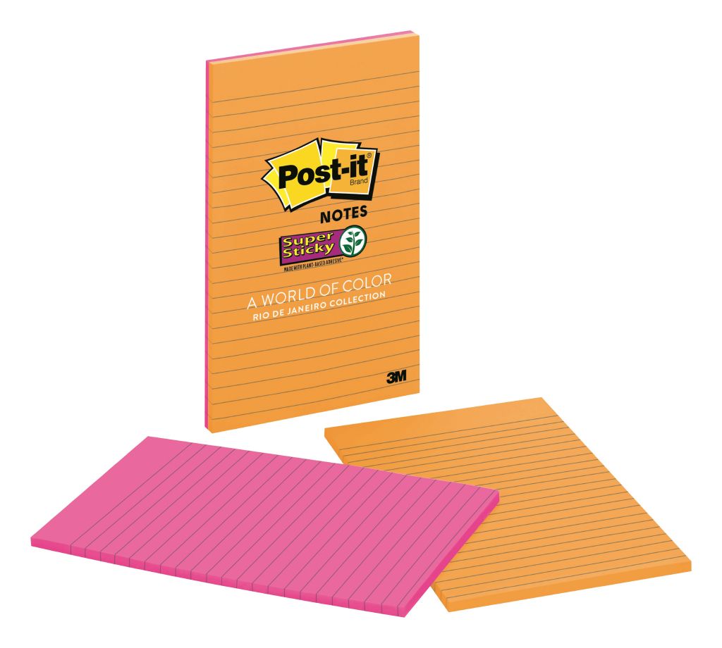 PostIt Rio De Janeiro Collection Super Sticky Notes 123mm x 200mm The Warehouse