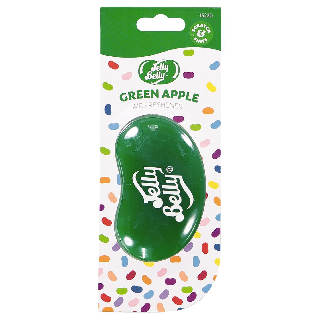 Jelly Belly 3D Hanging Car Air Freshener Green Apple Scent The Warehouse