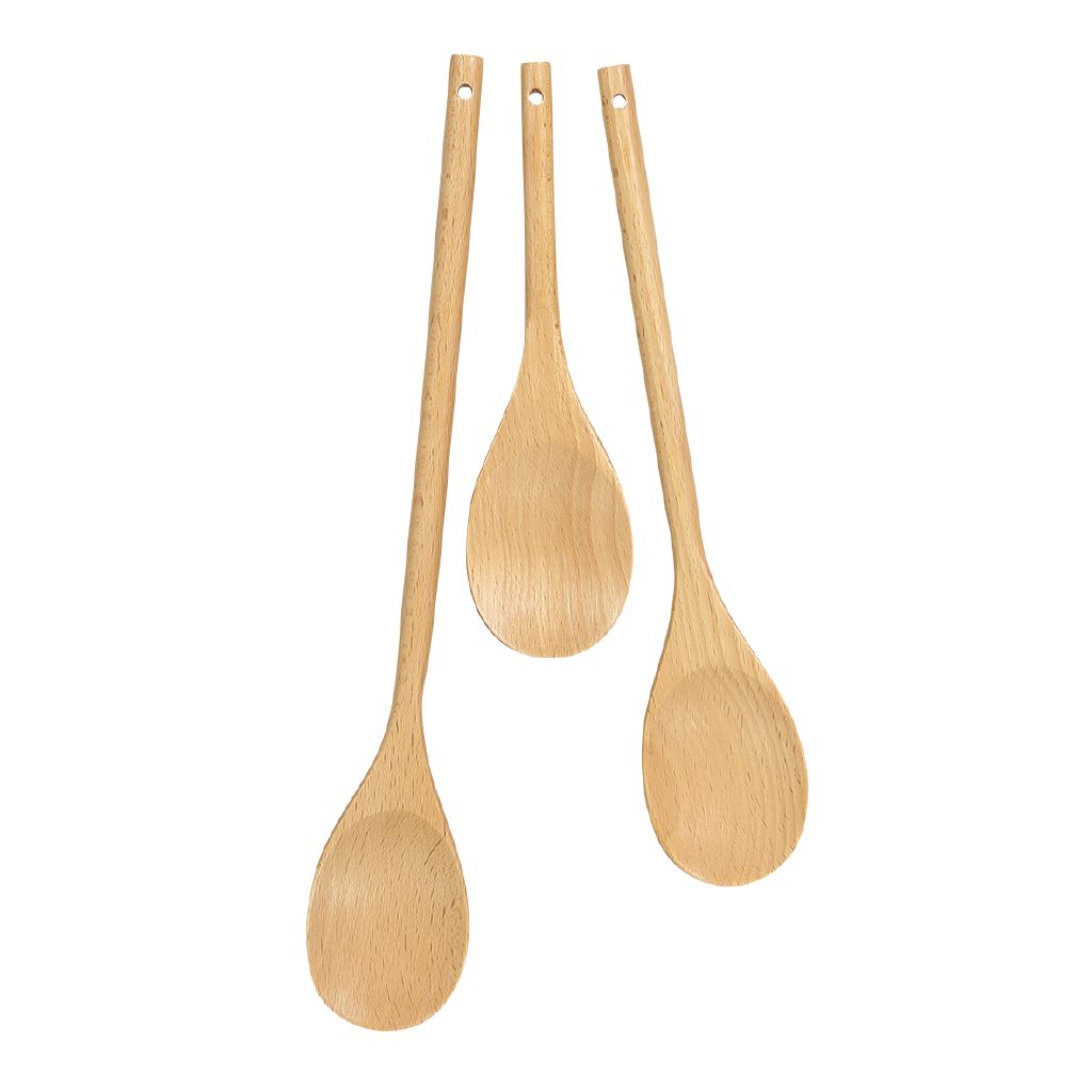 Living & Co Wooden Spoon Set 3 Piece The Warehouse