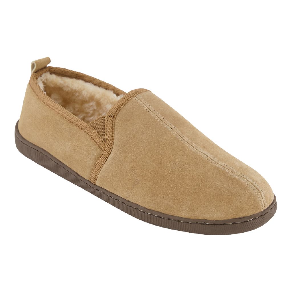 H&H Men's Calm Suede Slippers Brown Mid The Warehouse