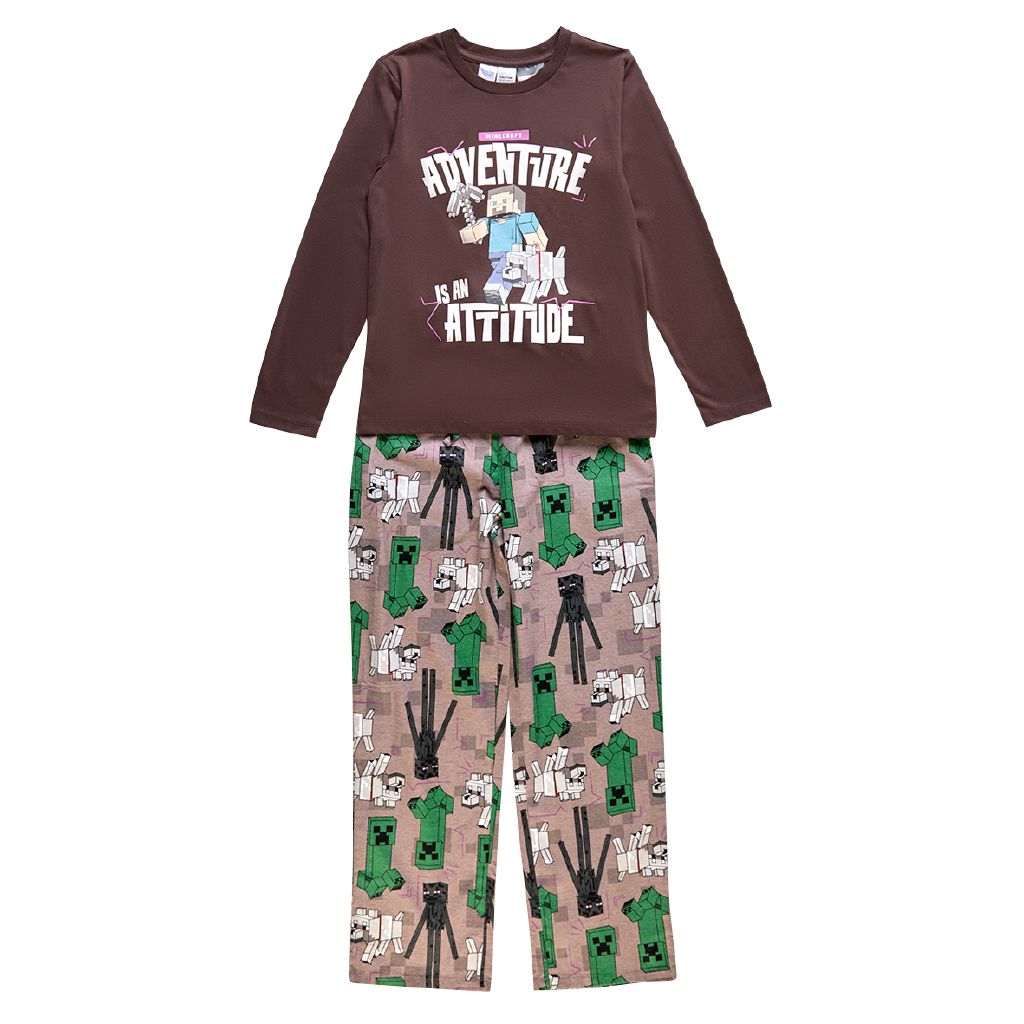 Minecraft Boys' Knit and Flannelette Pyjama Set