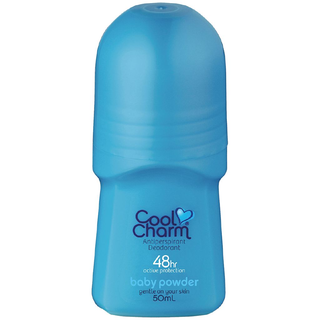 Cool Charm Roll On Deodorant Baby Powder 50ml The Warehouse