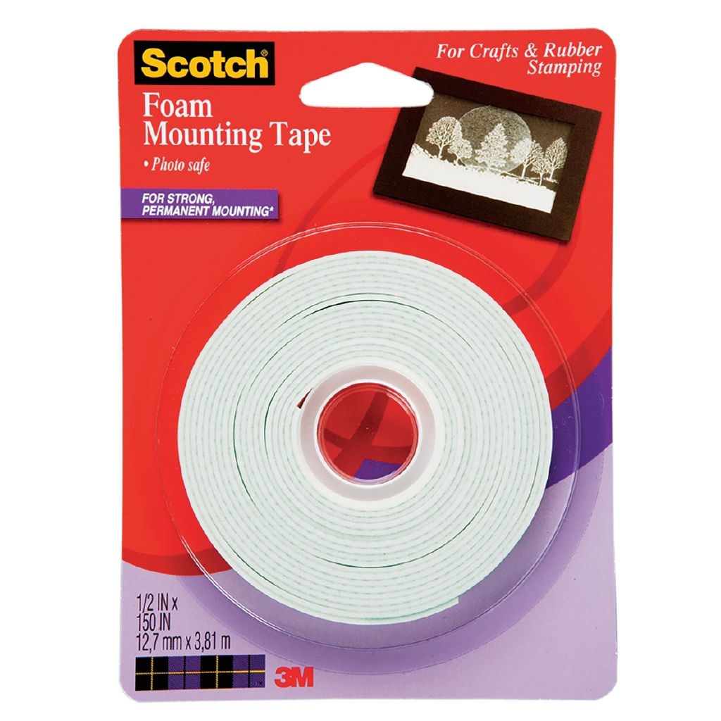 Scotch Foam Mounting Tape 12mm x 3.8m Clear Clear The Warehouse