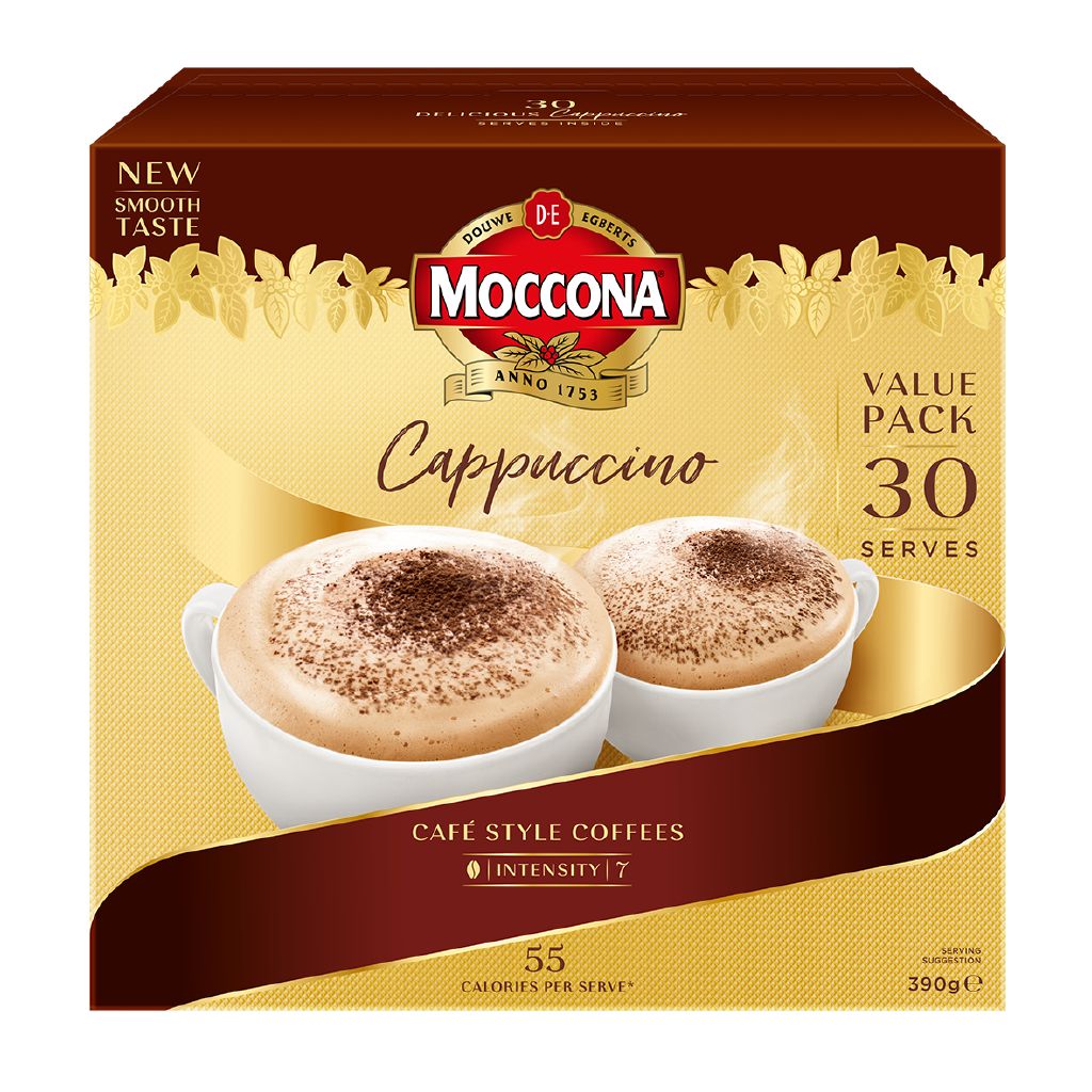 Moccona Caf Style Cappuccino Coffee Sachets 30 Pack The Warehouse