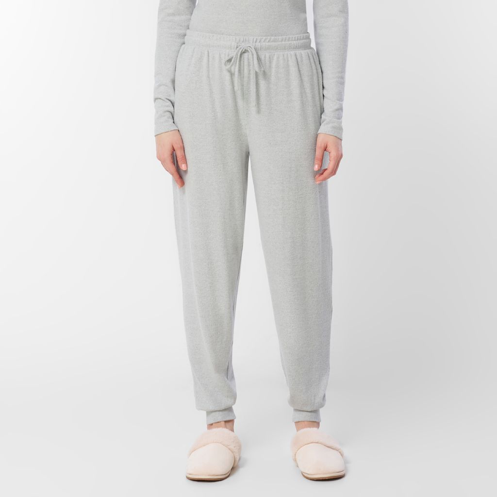 H&H Women's Brushed Knit Cuffed Lounge Pants