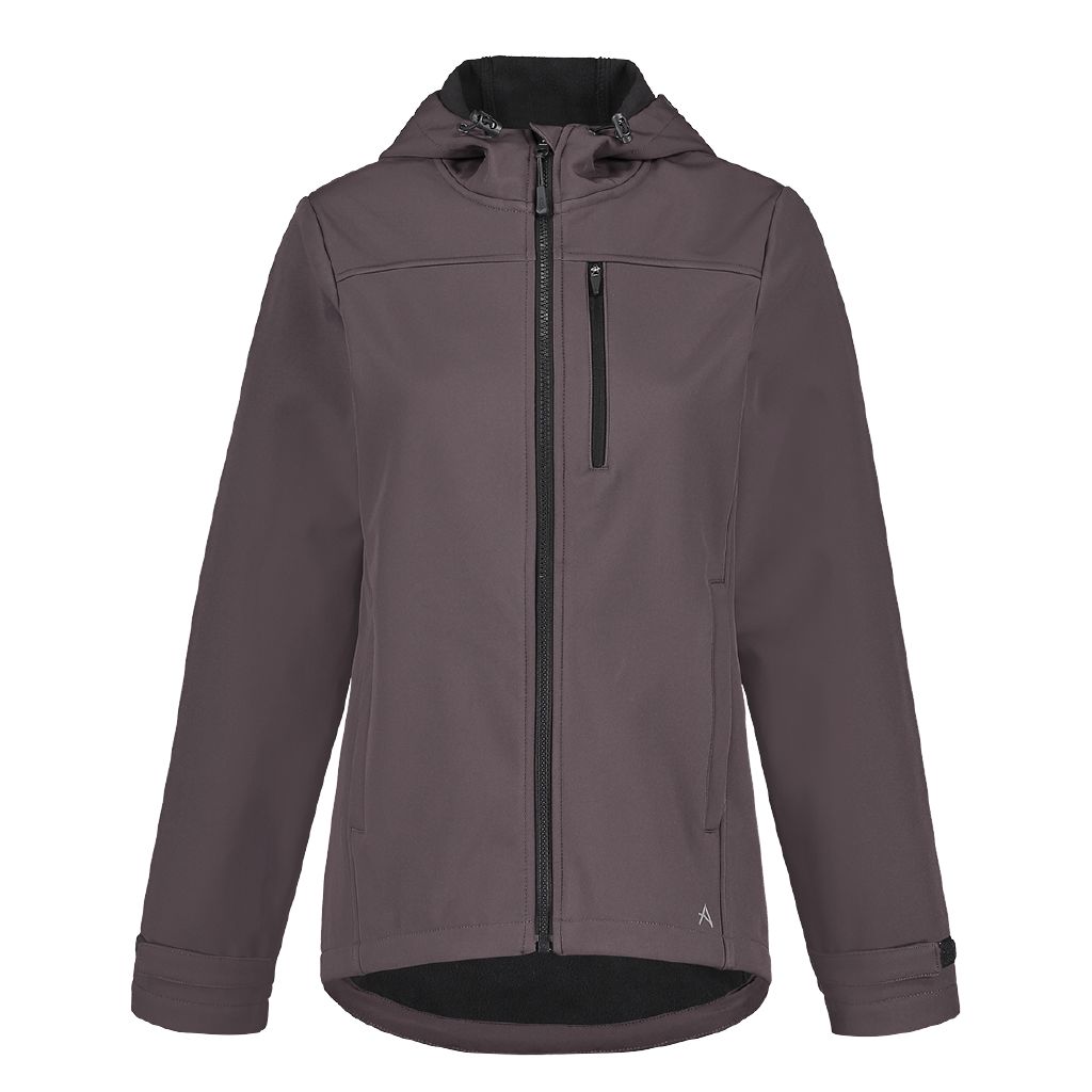 Active Intent Women's Bonded Fleece Jacket Brown Dark The Warehouse