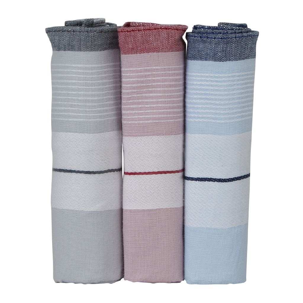 H&H Borders Handkerchief 3 Pack