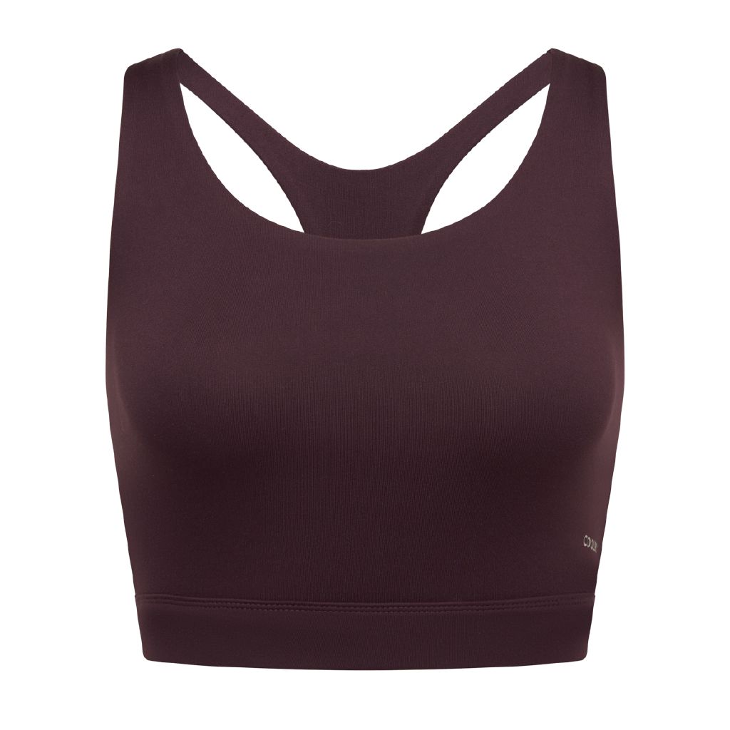 Active Intent Women's Cut Out Crop Top Purple Dark The Warehouse