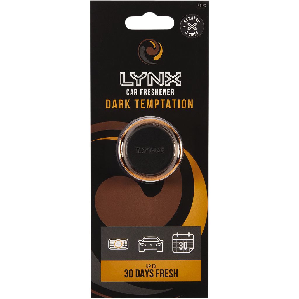 Lynx Mini Vent Mount Car Air Freshener Dark Temp Scent The Warehouse