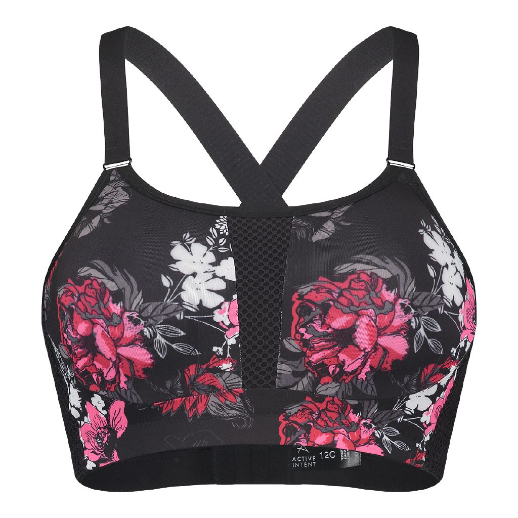 Active Intent Women's Full Coverage Sports Bra Black The Warehouse