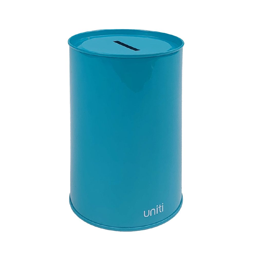 Uniti Money Tin 9cm x 14cm Blue Mid Blue Mid The Warehouse