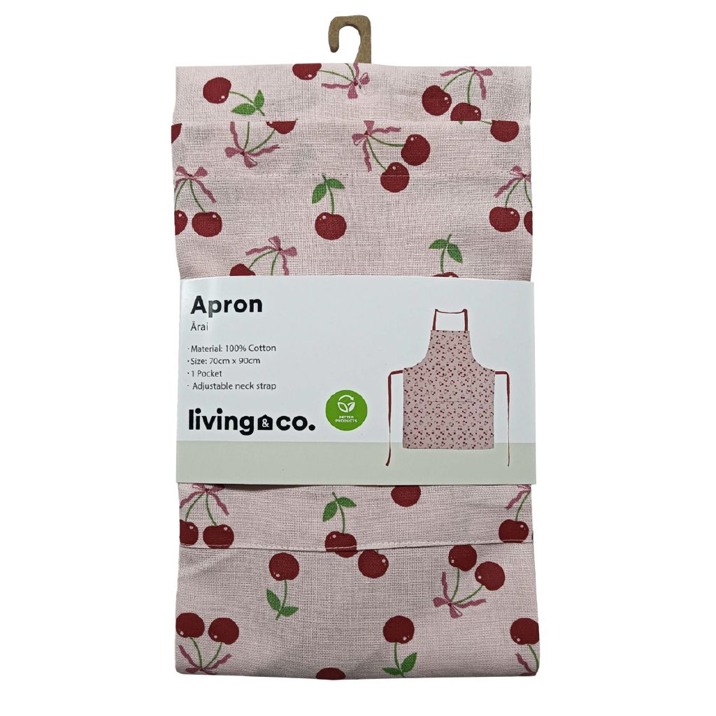 Living & Co Apron Cherry Pink 70cm x 90cm Pink | The Warehouse