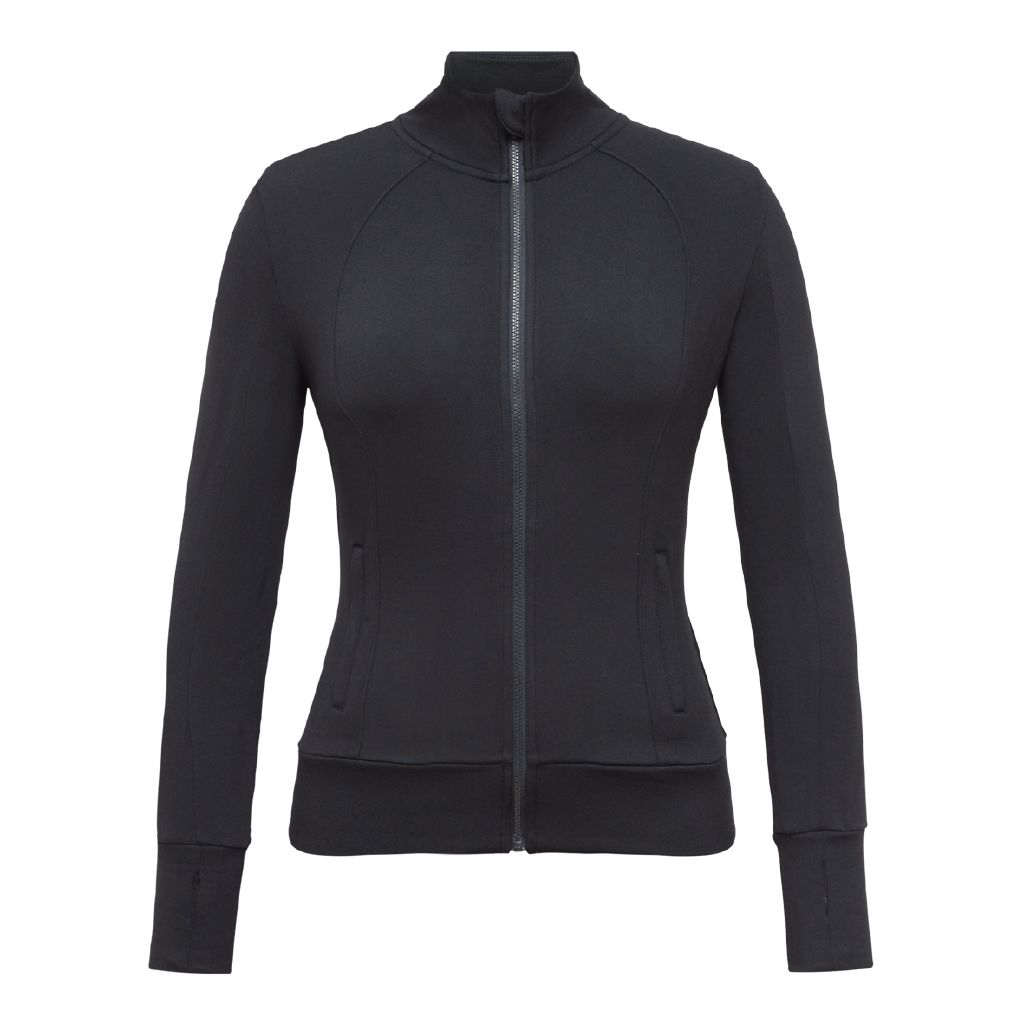 Active Intent Women's Active Zip Through Sweatshirt Black The Warehouse