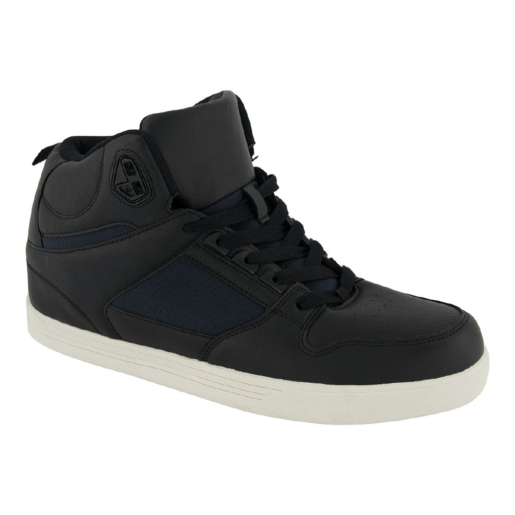 H&H Men's Cade High Top Skate Shoes Black The Warehouse