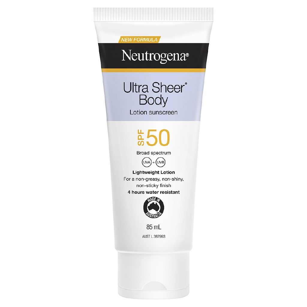 Neutrogena Ultra Sheer Body Lotion Sunscreen SPF50 85ml The Warehouse
