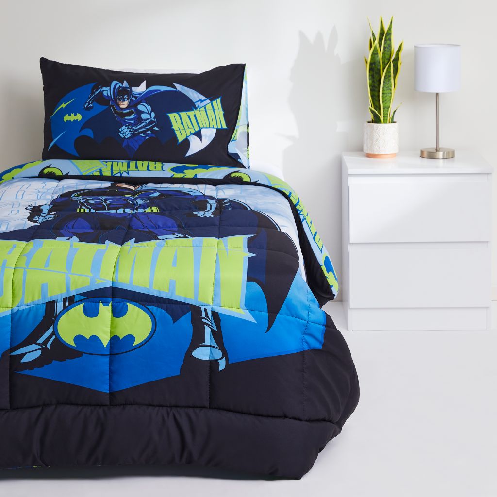 Batman Warner Bros Batman Comforter Set MultiColoured King Single