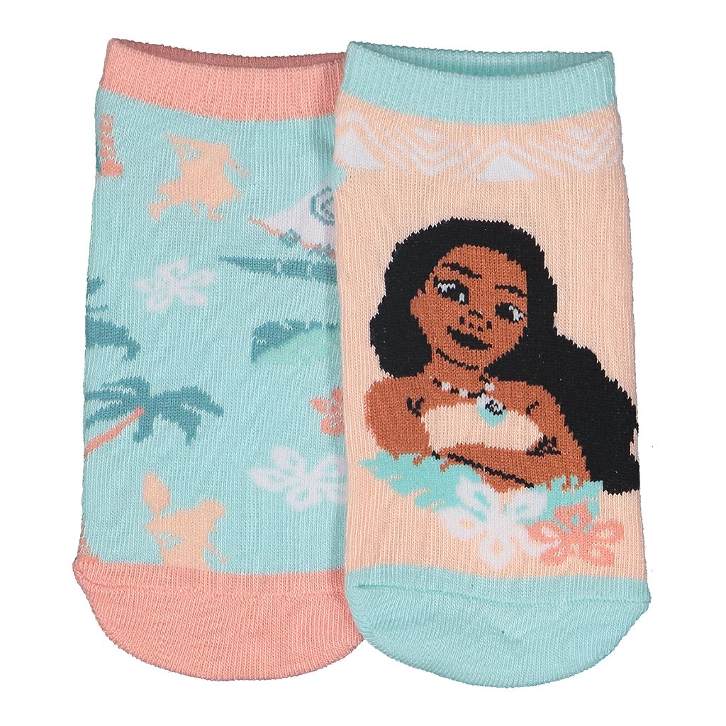 Moana Girls' Liner Socks 2 Pack Orange Light The Warehouse