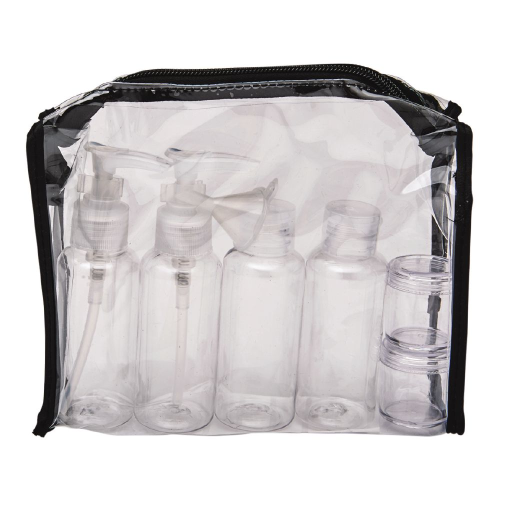 Necessities Brand Toiletry Bag with Bottles Clear Clear The Warehouse