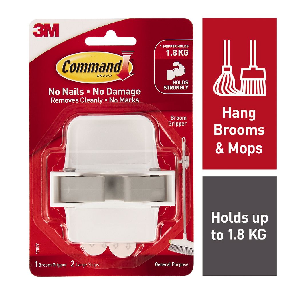Command Broom Gripper White The Warehouse