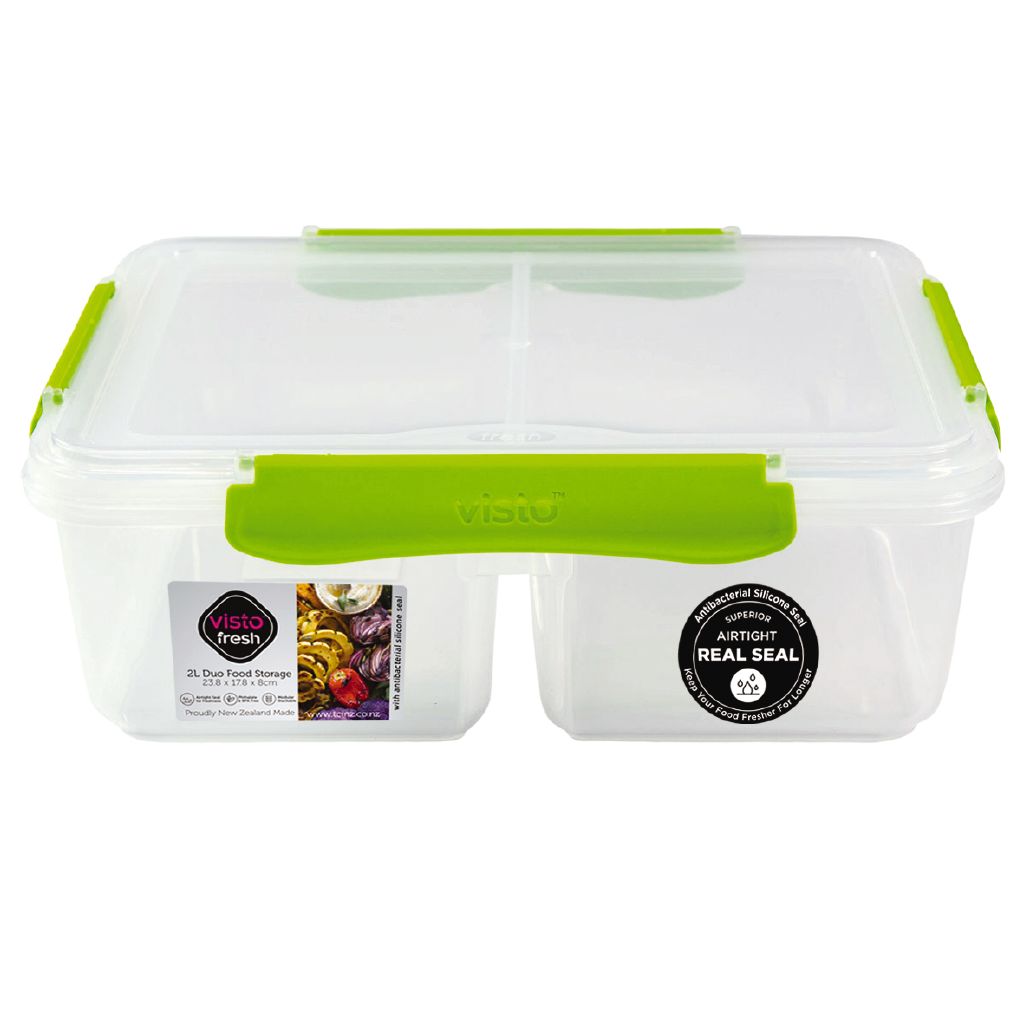 Visto Fresh Split Container Clear Assorted 2L Assorted The Warehouse