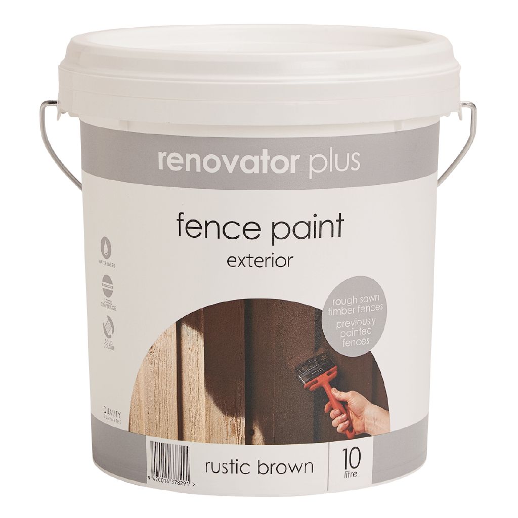 Renovator Plus Fence Paint Rustic Brown 10L The Warehouse