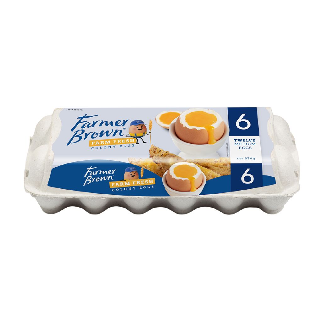 Farmer Brown Size 6 Colony Eggs 12 Pack LIMIT OF 2 PER CUSTOMER The
