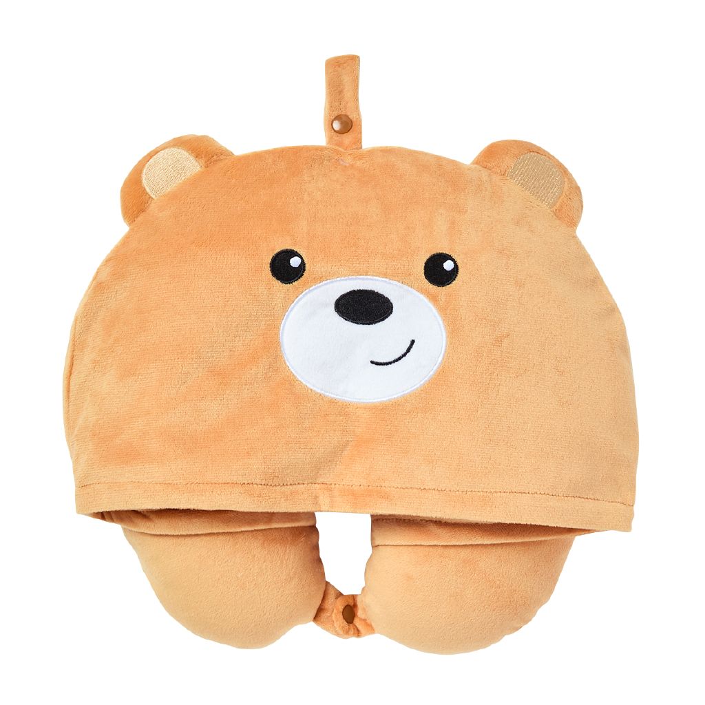 Living & Co Hooded Travel Pillow Bear