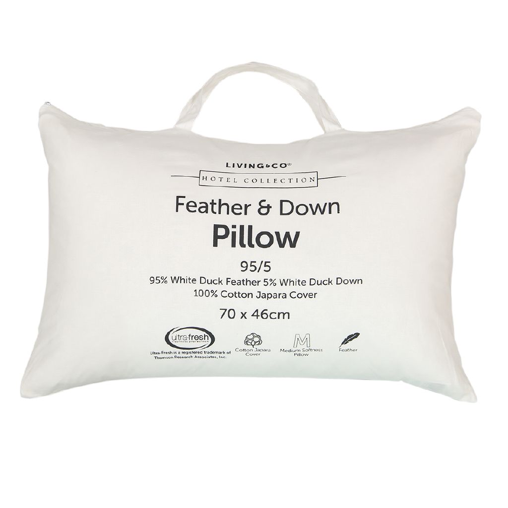 feather filled pillow