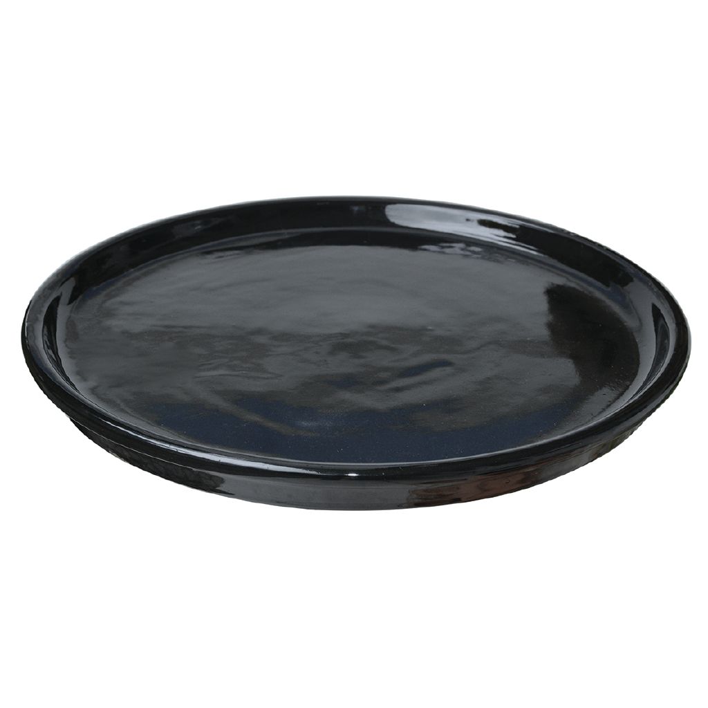 16 Pack Plastic Plant Saucer Black Pot Saucers Round