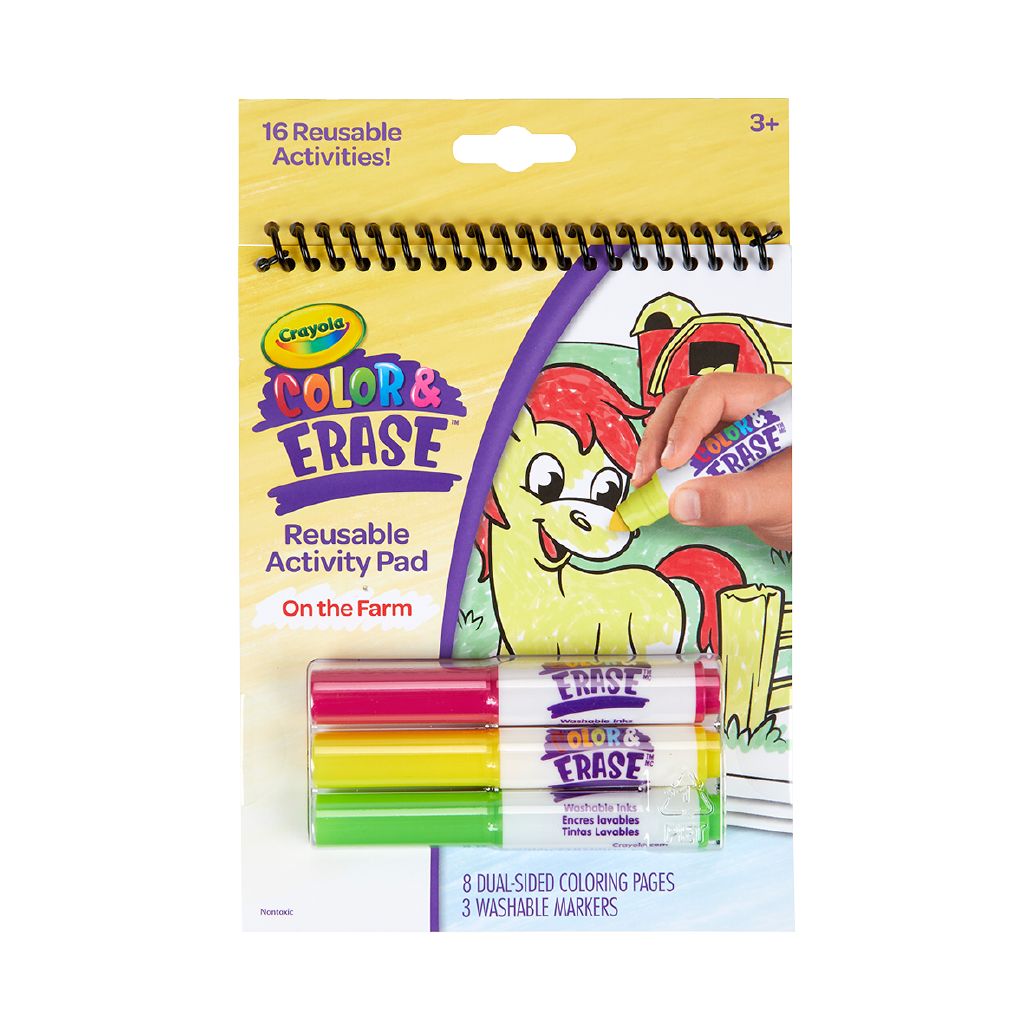 Crayola Colour Erase Reusable Activity Pad on the Farm The