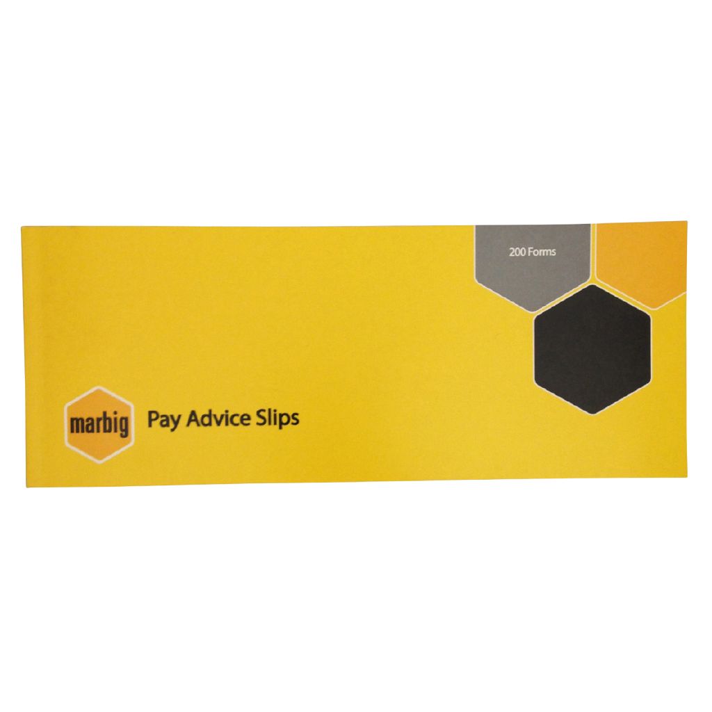Marbig Wages Pay Advice Slip 200 Forms Yellow Mid The Warehouse