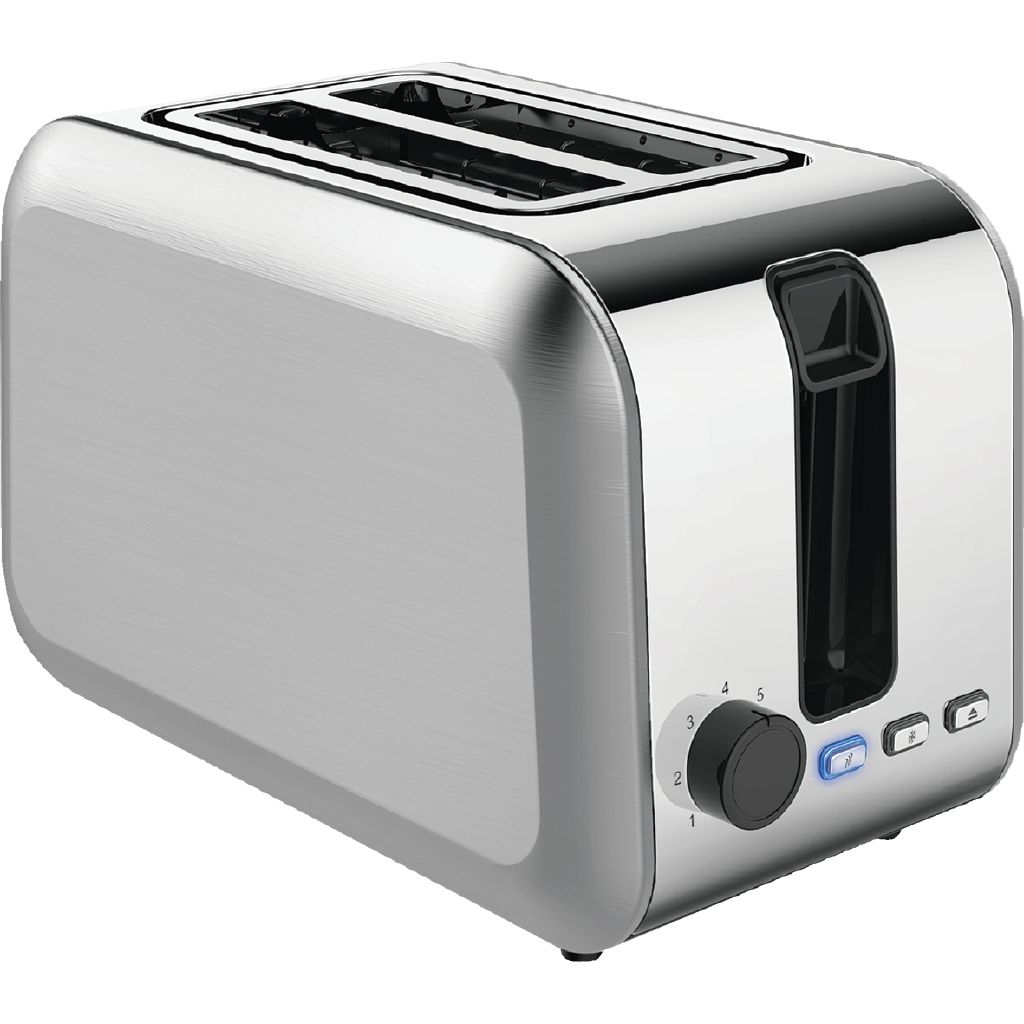 Living & Co Toaster 2 Slice Stainless Steel Stainless Steel The Warehouse