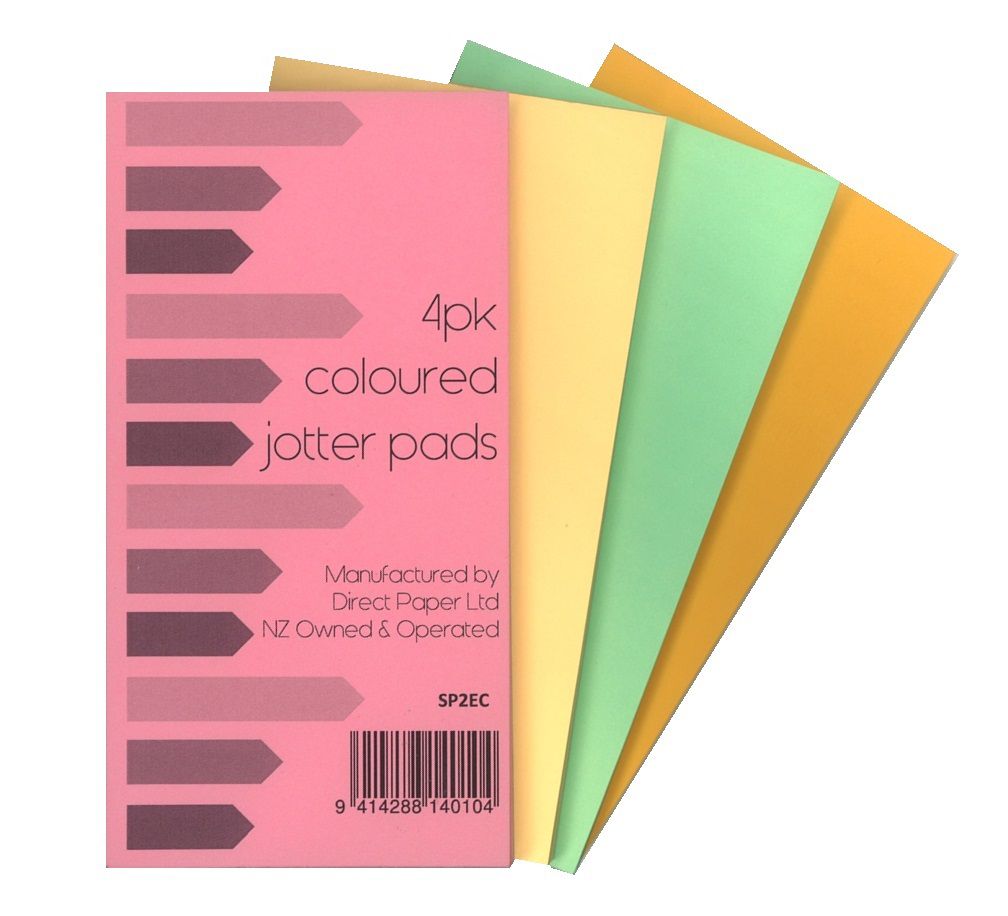 WS Jotta Pad Shopper 80mm x 170mm 4 Pack MultiColoured MultiColoured