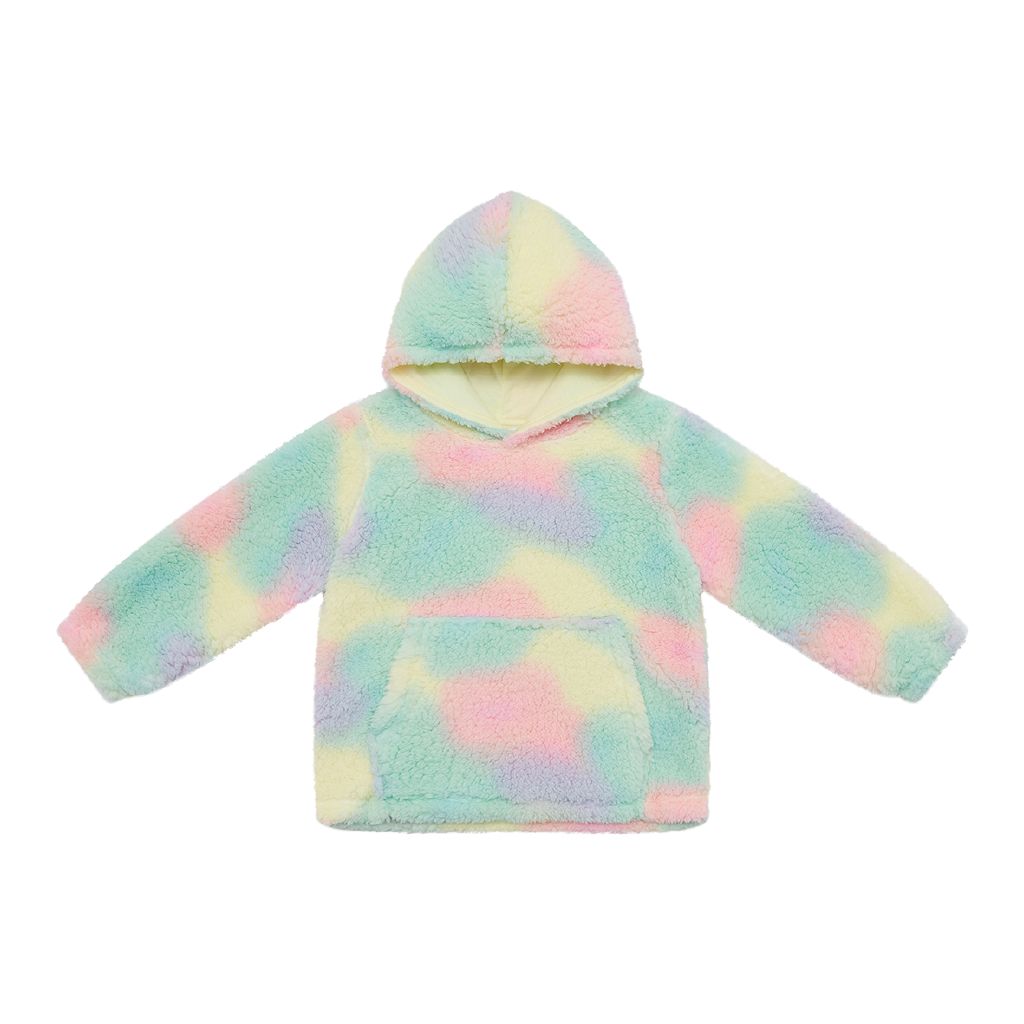 Neon Floral Animal Sherpa Hoodie