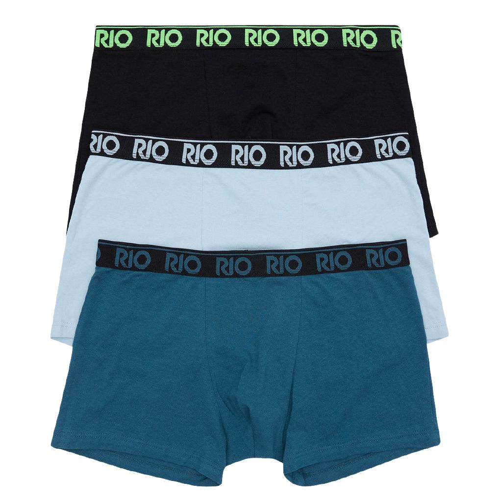 Rio Men's Hipster Trunks 3 Pack Grey Mid The Warehouse