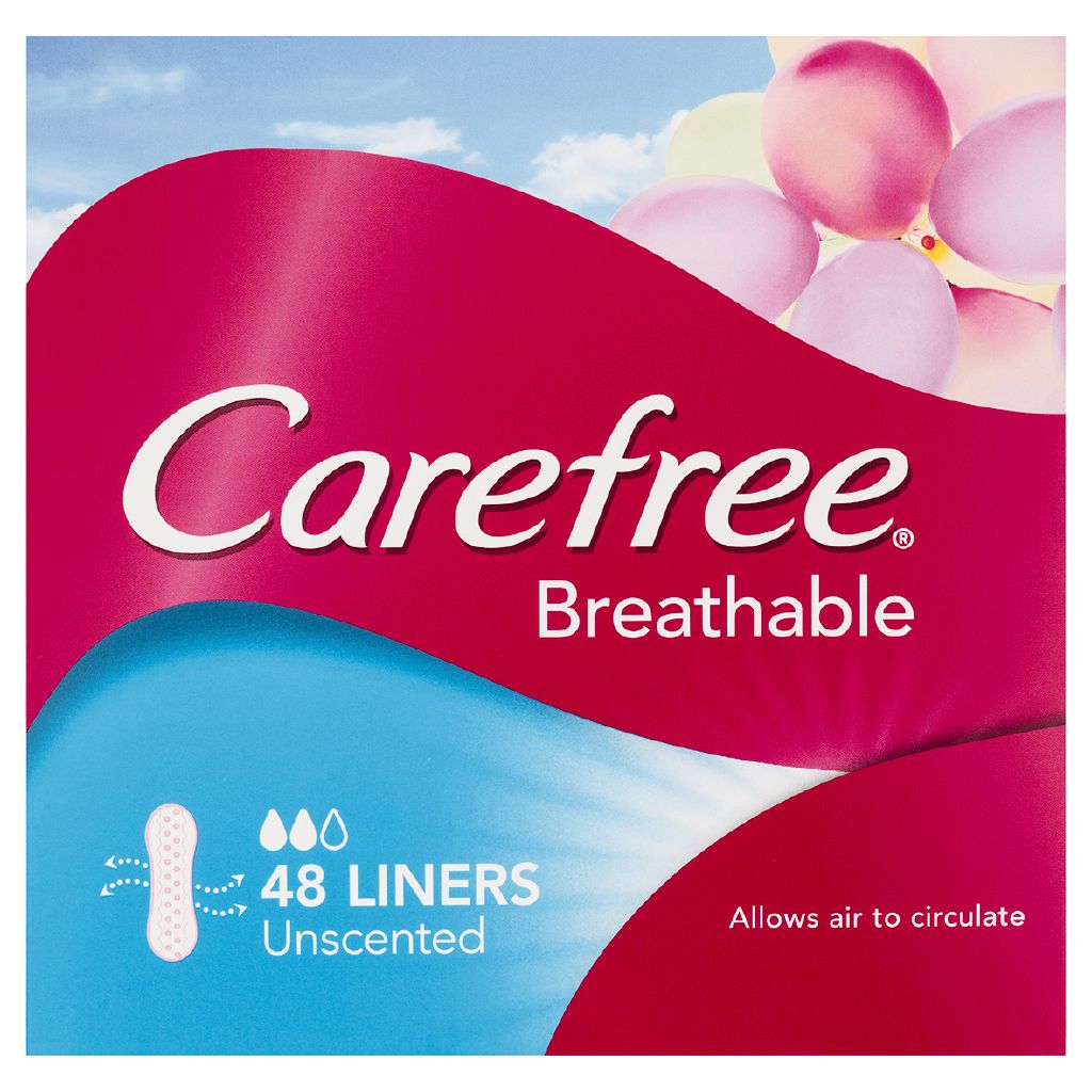 Carefree Panty Breath Liners 48 Pack The Warehouse